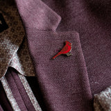 Red Cardinal 'Never Give Up' Pin by Iver Fashion