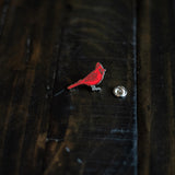 Red Cardinal 'Never Give Up' Pin by Iver Fashion