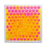 pink and yellow liquid floor tile