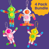 Pop & Spin Robot Fidget - 4 Pack Bundle