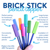 Ark's Brick Stick Chewable Pencil Topper