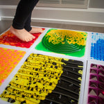 closeup of liquid floor tiles