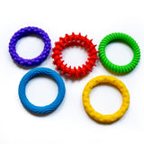 Textured Sensory Bracelet Rings - Set of 5