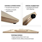 Zieler® Large (A3) Wooden Ergonomic Writing Slope with Grip Mat