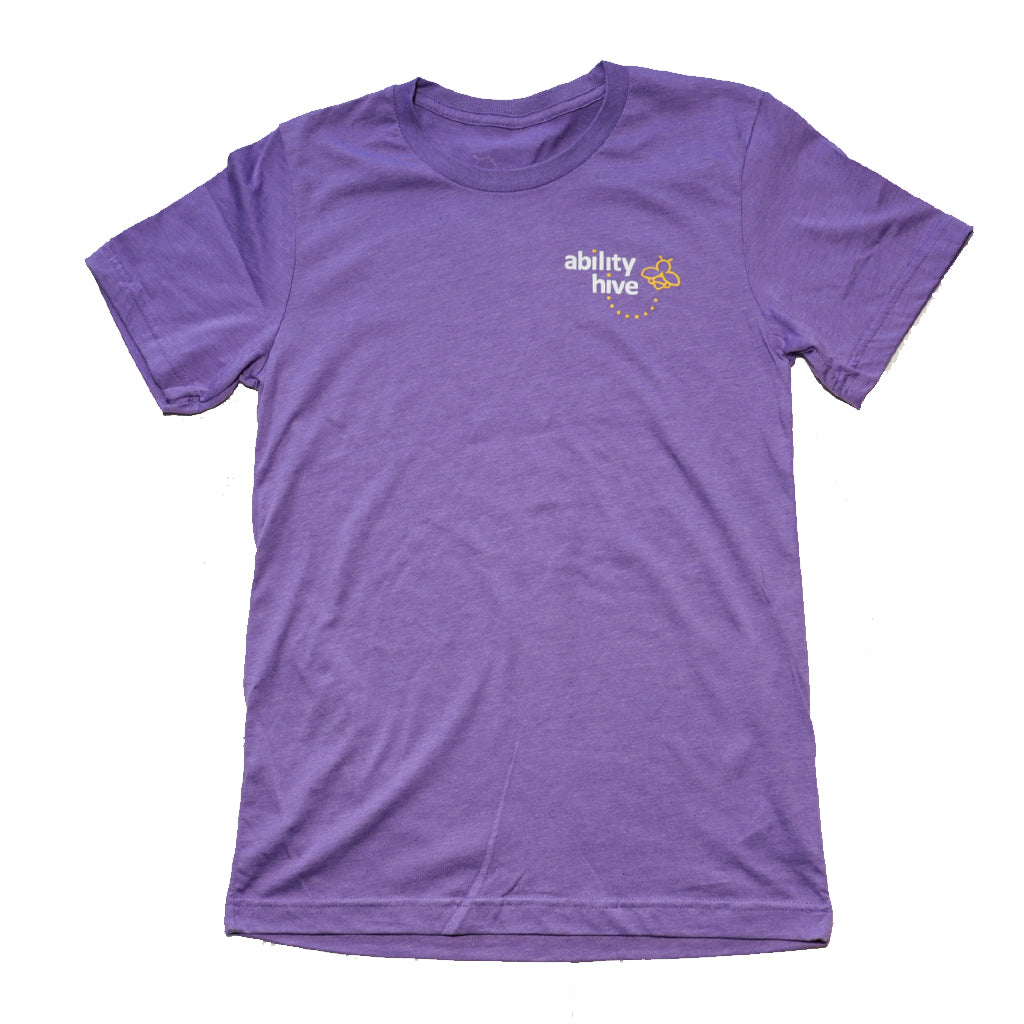 Ability Hive t-shirt purple - front