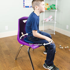 sit and twist active seat cushion with boy sitting